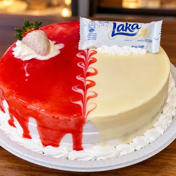 Torta de morango com Laka – Panificadora e Confeitaria Maná